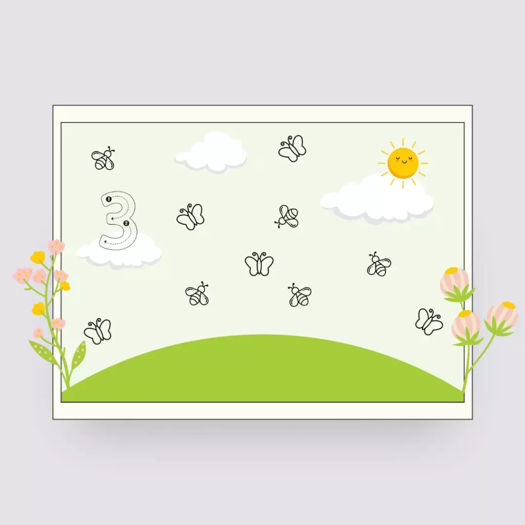Spring Objects Counting Printable Book